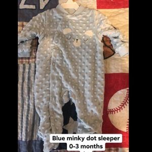 Super soft minky dot sleeper for baby 0-3 months